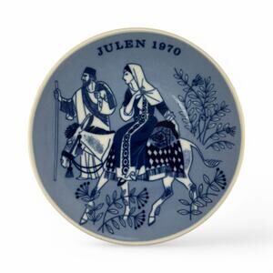 1970 Porsgrund Norway Christmas Plate – "På vei til Betlehem"